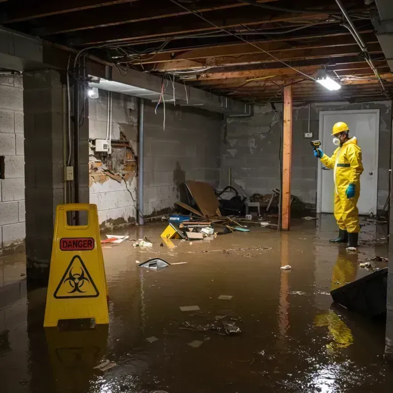 Flooded Basement Electrical Hazard in East Lansing, MI Property